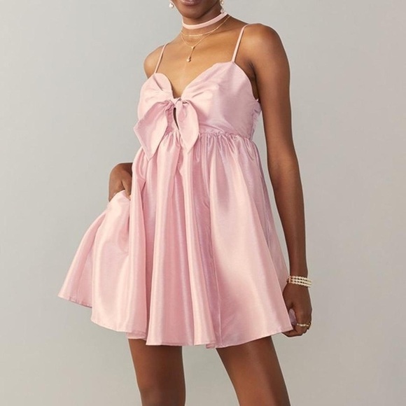 Francesca's Collections Dresses & Skirts - NWT Francesca's Collections Stella Tie Blush Pink Mini Dress XS